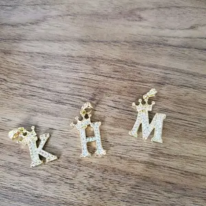 Unisex Wear Initial Letter Charms, Everyday Casual Simple Costume Jewelry Pendants for Fashion Accessories