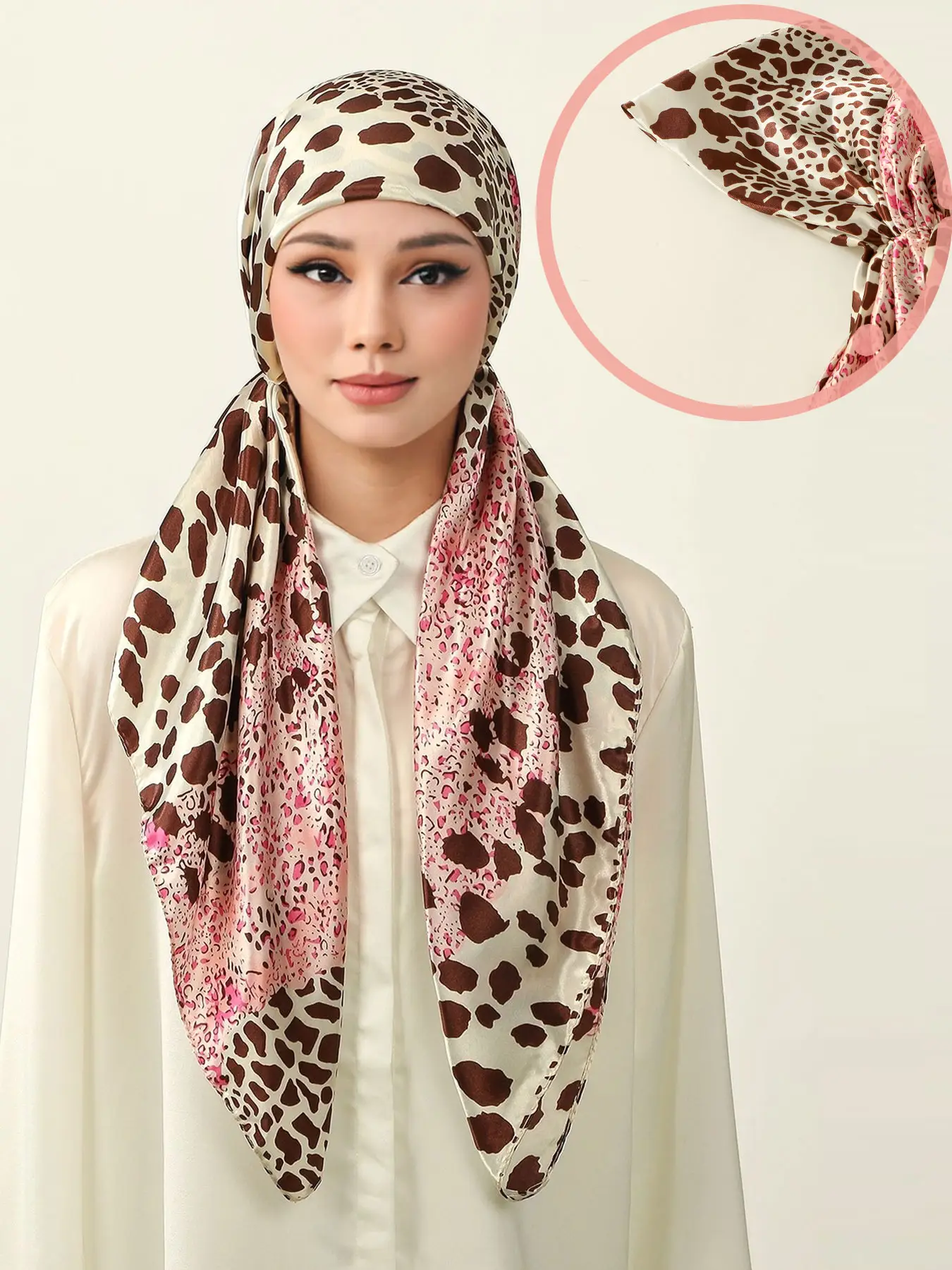 Vintage Leopard Print Headscarf Hat, Stylish and Trendy Accessory for All Seasons, Perfect for Any Occasion, Fashion Hair Scarves