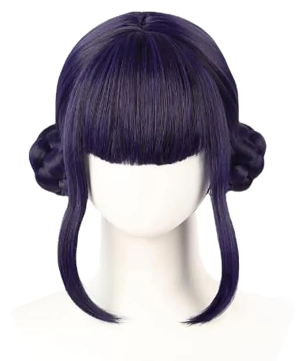 Anime Cosplay Wig Black Purple Halloween Party Costume Wig