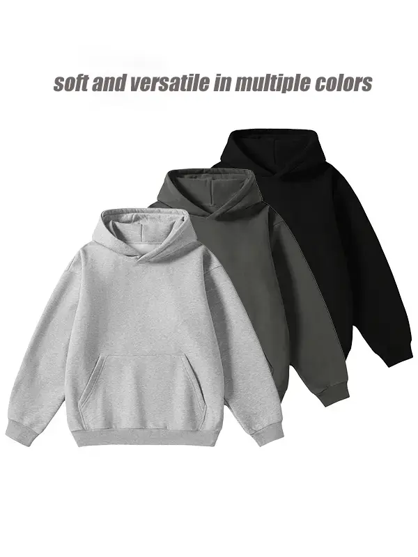 Men's and women 's  Hoodie Cotton Blend Long Sleeve Pullover Regular Fit Soft Breathable Durable Everyday Comfort Machine Washable Casual Outdoor Urban Street Wear Black Beige