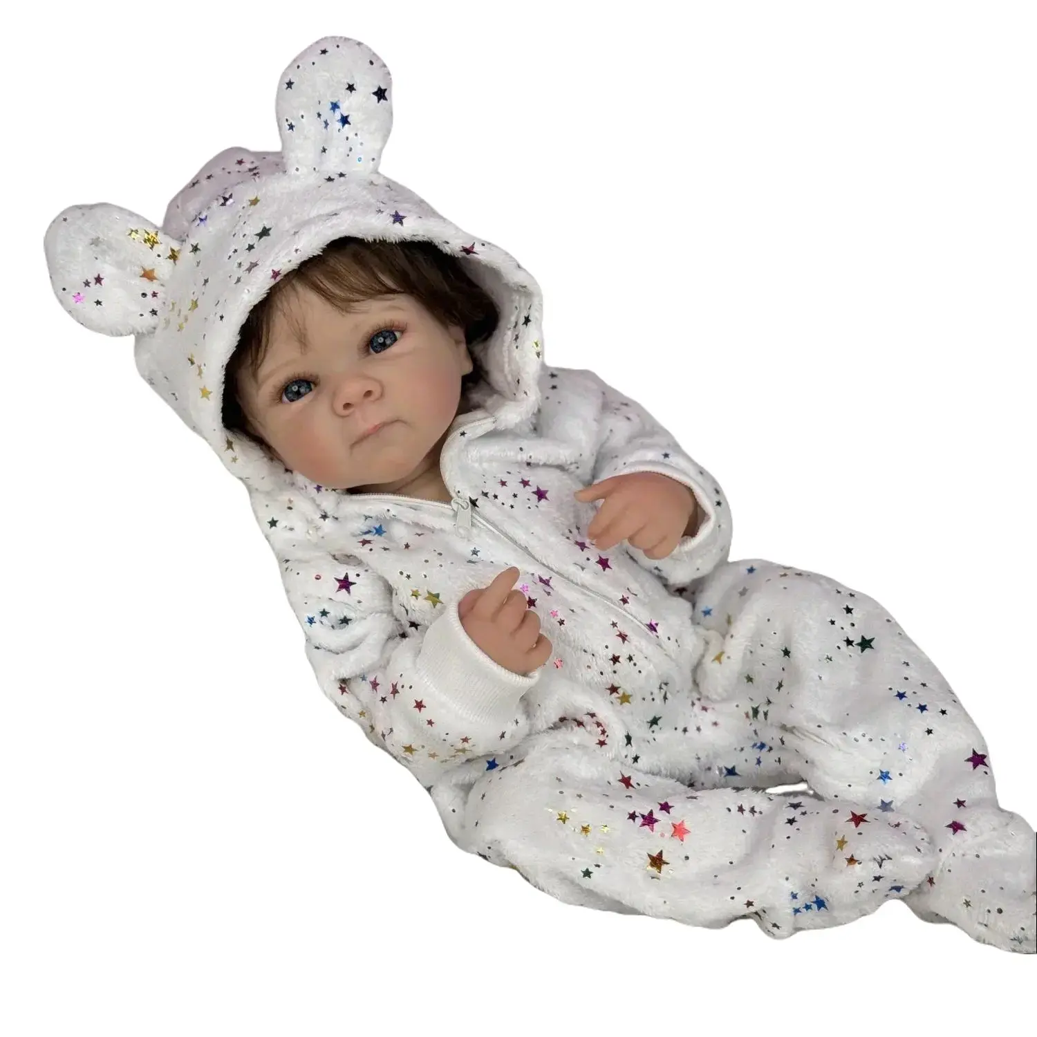 TopLink 19-Inch (48 cm) Full Vinyl Lifelike Soft Body Cute Doll, Handmade Collectible Toy for Girls with Multi-Piece Accessory Kit (Bath, Play House, Clothes), Dolls Gifts, Cute Dolls