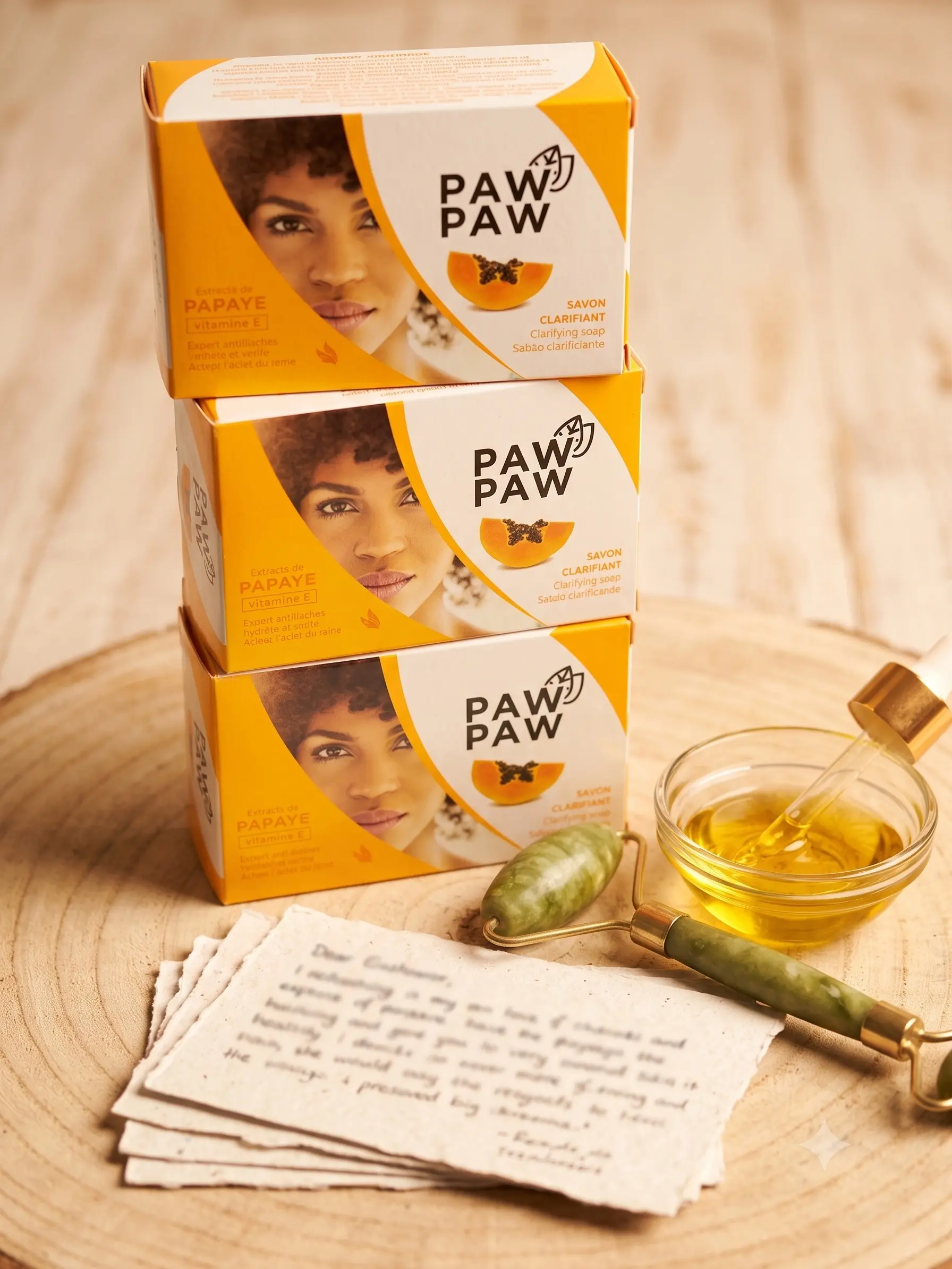 Paw Paw Soap, 180g, 3-Piece Pack, Beauty & Personal Care Bath Body Cleanser for Shower