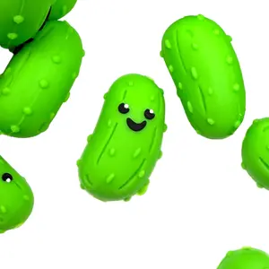 1pc Pickled to Perfection 3D Silicone Focal Beads - Pickle Shape beads for Beaded Pens, Keychains DIY Making