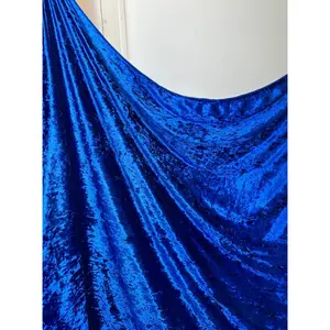 Royal Blue Stretch Crushed Velvet