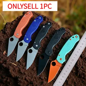 1 C223 folding knife, EDC mini pocket knife, nylon handle for mountaineering, camping, and fishing, portable EDC knife, a perfect gift for Christmas and Halloween