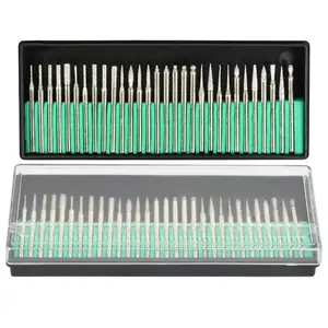 60 Pcs Diamond Drill Bits, 1mm 2mm 3mm Mix Set Jewelry Drill Bits for Jewelry, Sea Glass Shells, Gem Stones Lapidary, Jewelry Making