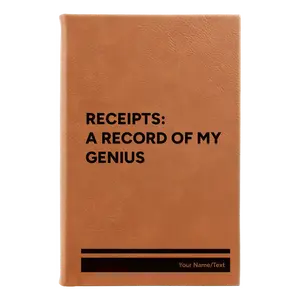 Personalized My Genius Leatherette Sketch Book (small) | Rawhide