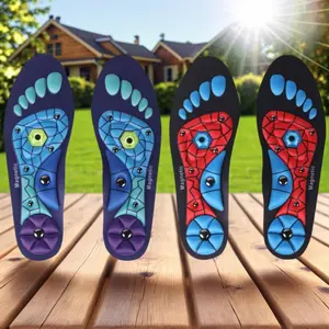 Magnet Massage Insoles Unisex EVA Cushion Arch Support Cuttable Non Slip Comfort For Work Commuting Travel Shopping Outdoor