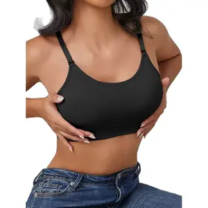 Women's Steel Rim Halter Push-Up Bra - High Support, Seamless Coverage, Shock Absorption, Comfortable Design for Yoga, Sports Underwear