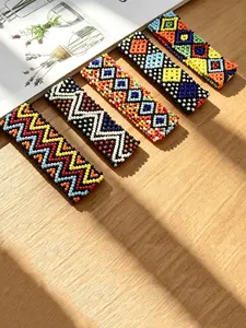 Bohemian Style Elastic Beaded Bracelets Set of 5, Fashion Wave Beads for Women, Perfect for Couples, Daily Wear, Gift for Friends, Party Decor