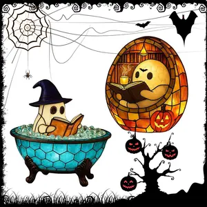 3D Ghost Bubble Bath Lamp, Halloween Ghost Night Light, Cute Spooky Decor, Cute LED Lamp for Bathroom Decor, Ghost-Themed Bathtub Accent Lamp for Halloween Party or Gift