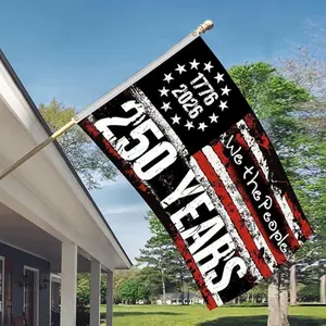 American Independence Day Flag, 250th Anniversary Memorial Banner, Patriotic Outdoor Decor, Front Door Porch Wall Decoration