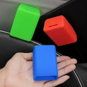 1PC Car seat belt socket cover Universal car seat belt base protective cover Decorative dustproof silicone car use