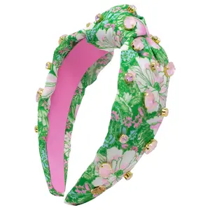 Lilly Pulitzer Embellished Colorful Slim Knotted Headband, Cute Hair Accessories for Women (Poppyland Home)2026