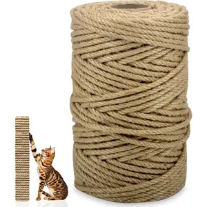 Jute Rope for  Scratch  1/4" Diameter 328 FT    Rope  Tower Repair Rope  Tree Rope Replacement Recovering and DIY