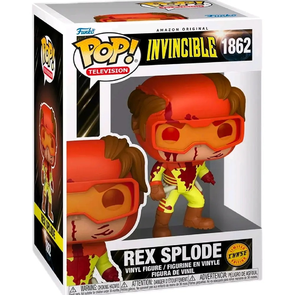 Funko Invincible Rex Splode Vinyl Chase Edition Single Figurine #1862, Collectible Display Figurine for Entertainment Collectors, Display Collectible