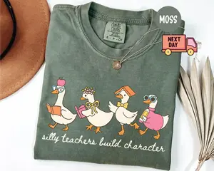 Comfort Colors Silly Teacher Goose Shirt, Silly Goose Teacher Tshirt, Back to School Tee, Teacher Appreciation Gift, Funny Gift for Teacher