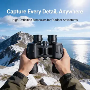 Topoptical 25x50 Compact HD Outdoor High Definition Binoculars for Wildlife Observation, Hunting, Travel, Cruise, Football Games, Camping Essentials