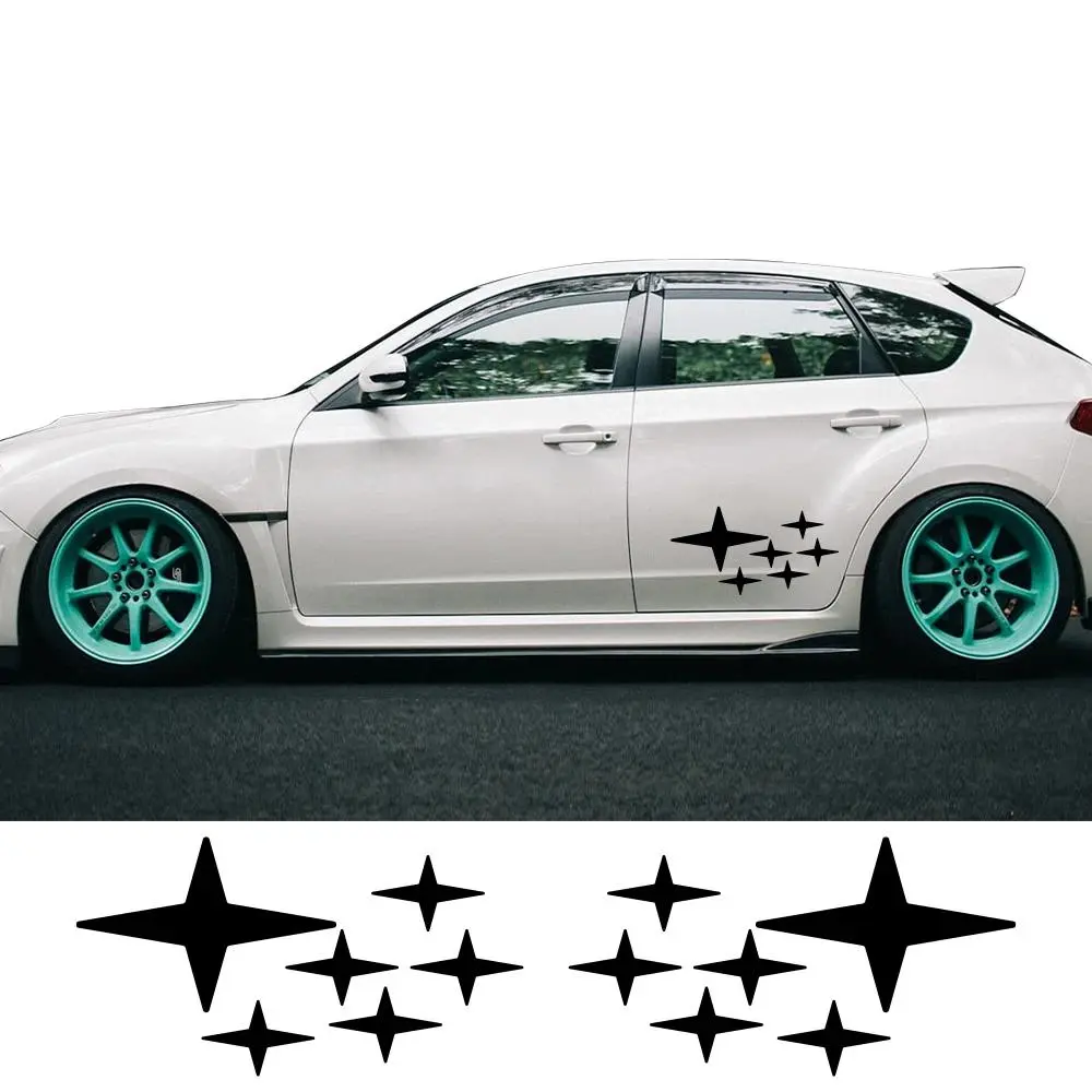 1SET Star Combination Car Stickers, Car Window Decals, Automotive Decals, Gloss Vinyl Decal Waterproof Sun-protected Suitable for Car Doors Windshields Creative Body Decals Multi-color Universal Accessories