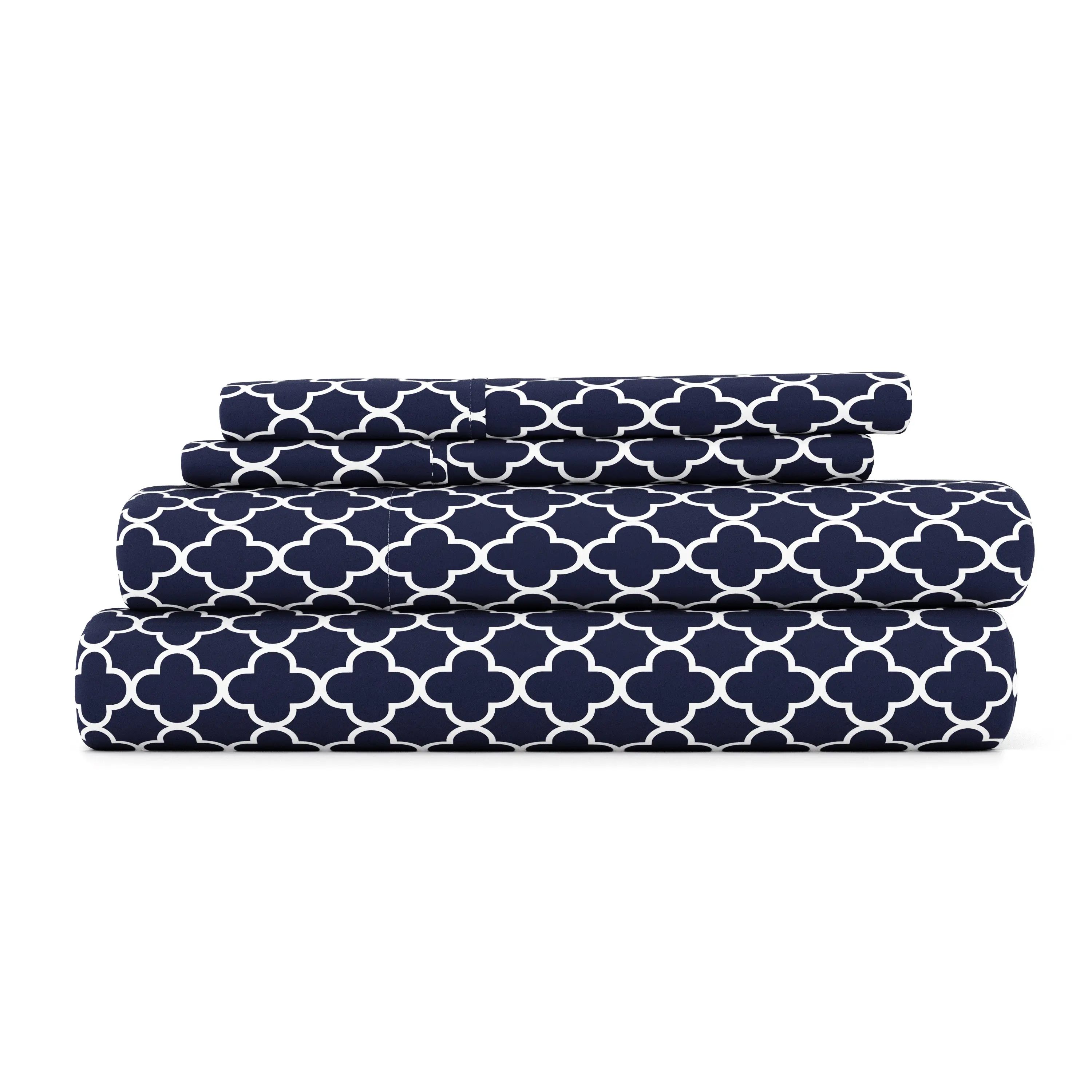 Quatrefoil Pattern 4-Piece Sheet Set