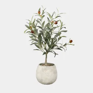 Balsa Olive Tree in Cement Pot