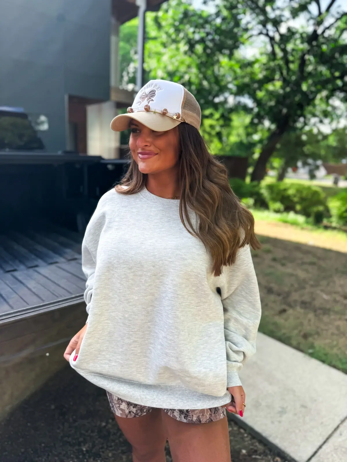 BIRDIE Soft Fleece Crewneck Sweatshirt in Heather Grey