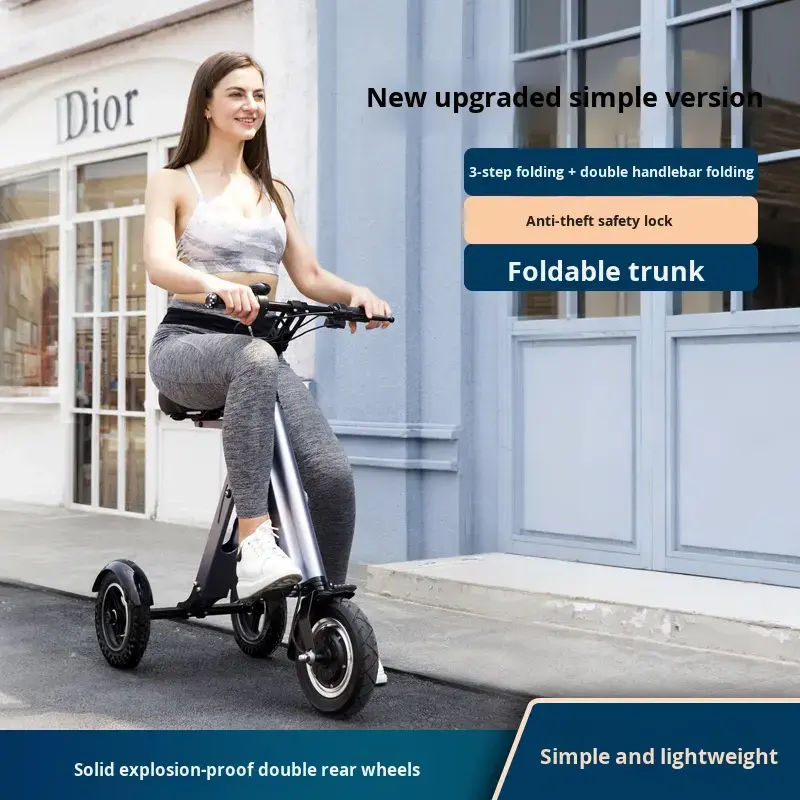 Medical Electric Mobility Scooter - Lightweight Foldable, 350W Brushless Motor, Hydraulic Disc Brakes, Aluminum Alloy Frame, 25-45km Range, 20+km/h Speed, Airplane-Portable, for Medical Needs & Daily Commutes, Lightweight Scooter