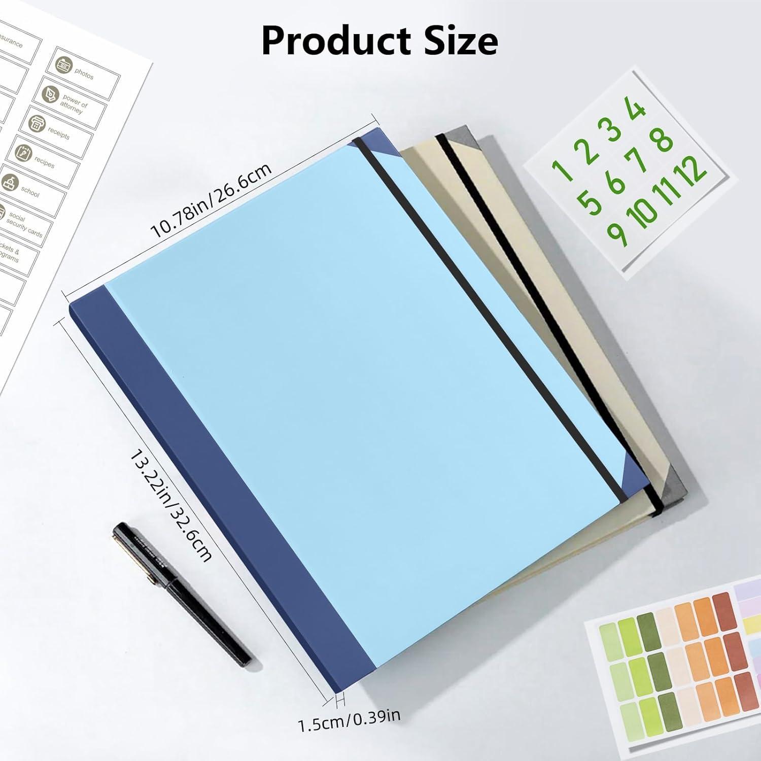 Manila Accordion File Organizer Document Folder for Passports Birth Certificates Office Home Document Storage