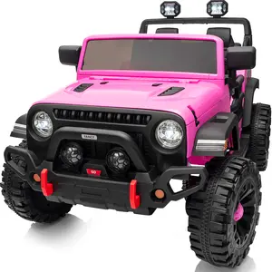 Hikiddo 2 Seats Jeep Toys Kids Car 24V/12V 4WD Ride-on Toy Truck Kids Electric Car Remote Control 4*200W Motors Stuff for Boys and Girls Fall freshness
