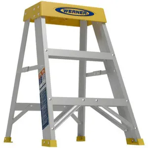 Werner 2 Steps, 2 ft. High, Type IA Rating, Aluminum Step Ladder 300 Lb Capacity, 17" Base Width 150B