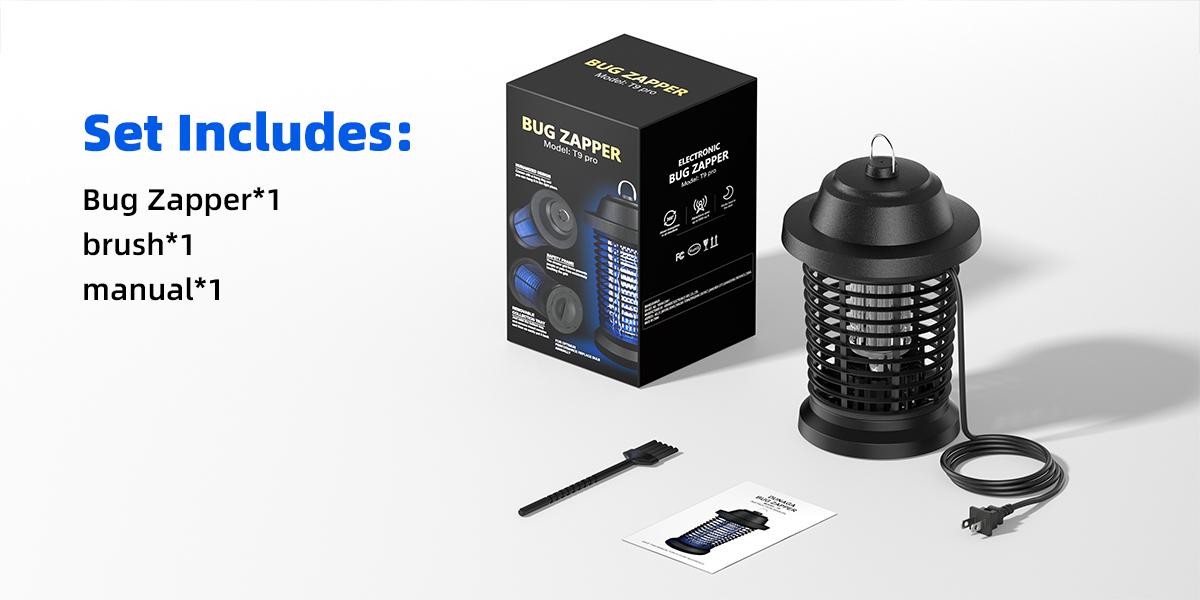 T9 Pro Outdoor Electric Bug Zapper & Mosquito Fly Trap(3-Prong Plug, 90-130V, Durable ABS Housing) T9 Pro Outdoor Electric Bug Zapper & Mosquito Fly Trap(3-Prong Plug, 90-130V, Durable ABS Housing)