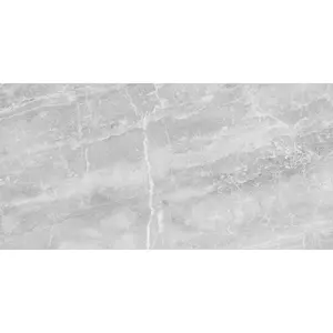 12 x 24 in. Plata Rectified Glazed Perla Grigia Polished Porcelain Tile