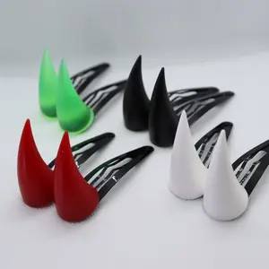 Small Demon Horns Hair Clips for Cosplay, Festivals, costume, devil, gothic, rave, halloween, uv reactive