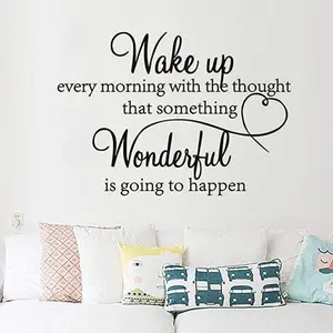 New Wake Up Inspirational Quote Decal, Home Bedroom Living Room Decor Sticker, Motivational Wall Art for Positive Vibes, Decorative Stickers