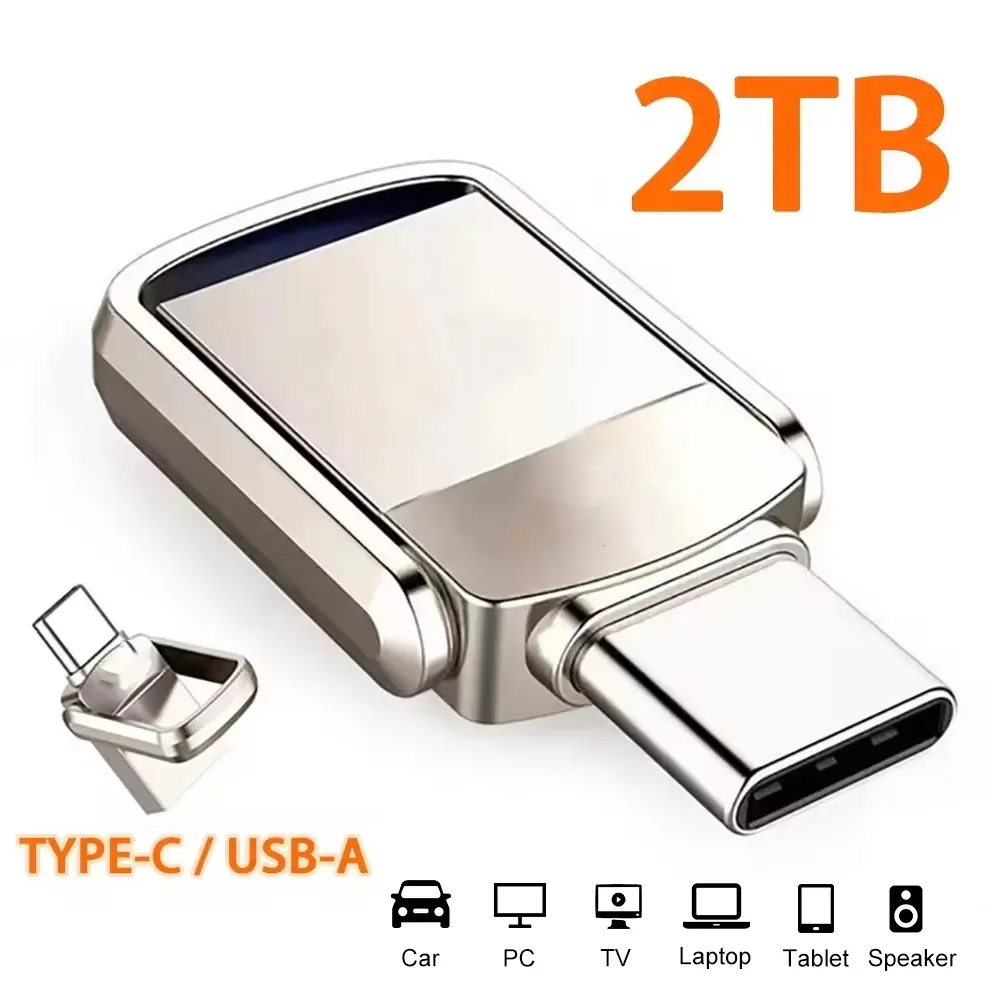 Type-C Metal Flash Drive, OTG USB 3.0 Fast Transfer Anti-Electromagnetic USB-C Memory Stick for Phones/Laptops, 512GB-2TB Options, Type C Flash Drive