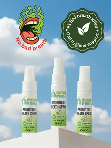 Morning Breath Company Probiotic Breath Spray with Mint & Lactobacillus Reuteri for 24-Hour Fresh Breath, Organic Ingredients, Anti-Cavity Protection, Daily Oral Hygiene
