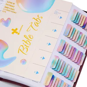Mothers Day Gifts Rainbow Gold Foil Lettering Bible Tabs,Gradient Color Bible Index Tabs with Gilded Cover,75 Tabs Bible Study Supplies,Tabs with Chapter Titles and Summaries,Waterproof Laminated Tabs