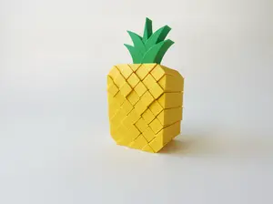 Patrick’s Yellow Pineapple Fidget Toy- - High-Quality 3D Printed Articulated Pineapple Fidget for Tabletop Tactile Play