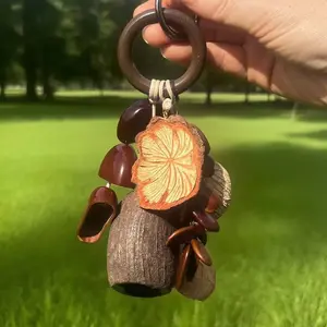 Small Fruit Shell Wind Chime Finished Product Healing Chinese Style Ancient Style Plant Fruit Shell Pendant Handmade Finished Gift