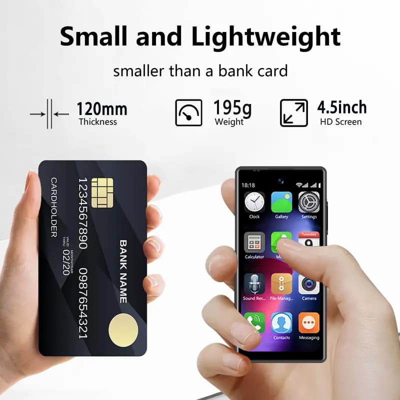 W&O 4.5" Mini Smartphone 5G Fast Compact 64GB Memory 4000mAh Battery Ideal for Students Travel Tech Lovers Kids 2025 Trending Pocket Friendly Phone - Space