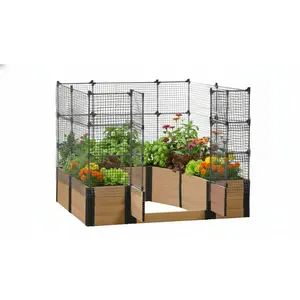 Walk-in Topolski 8' x 8' Animal Barrier Raised Garden Bed - GardenBLOX Capped