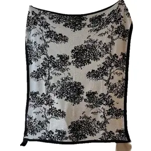 Vintage Chenille Knitted French Retro Bayberry Tree Blanket - Wabi Sabi Style Sofa Throw, 130x170cm Textile for Cozy Home Use