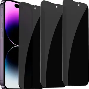 Anti-Spy Tempered Glass Screen Protector for iPhone 16 (includes Pro Max, Pro), 3-Pack, Durable and Clear