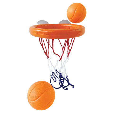 Jool Baby Bathtime Basketball Set | 2 Balls & Suction Hoop for Bathtub Fun
