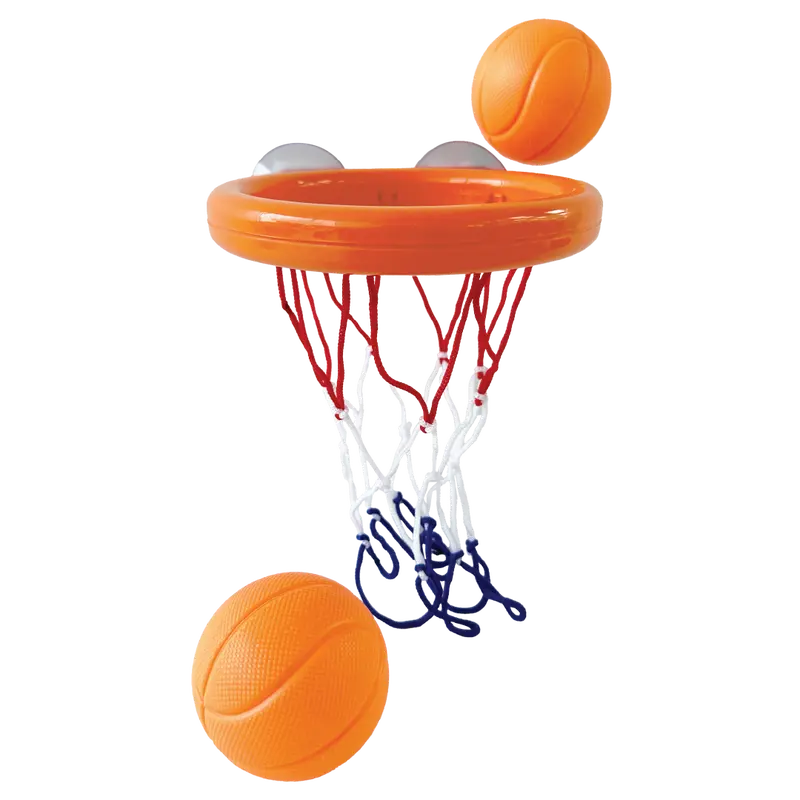 Jool Baby Bathtime Basketball Set | 2 Balls & Suction Hoop for Bathtub Fun