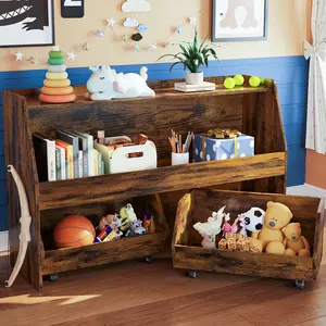 【TreasureFinds】COZPAW Toy Cabinet with Easy Mobility Wheels Organiser Racks - Multi-Layer Design, Smooth Mobility, Suitable for Storing Toys, Balls, and More