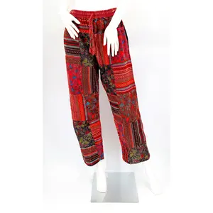 Cotton Hippie Handmade Harem Gheri Patchwork Bohemian Pants Solid Straight