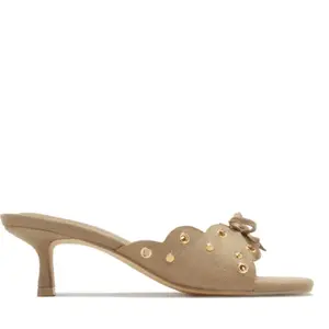 KENYA MID HEEL- TAUPE