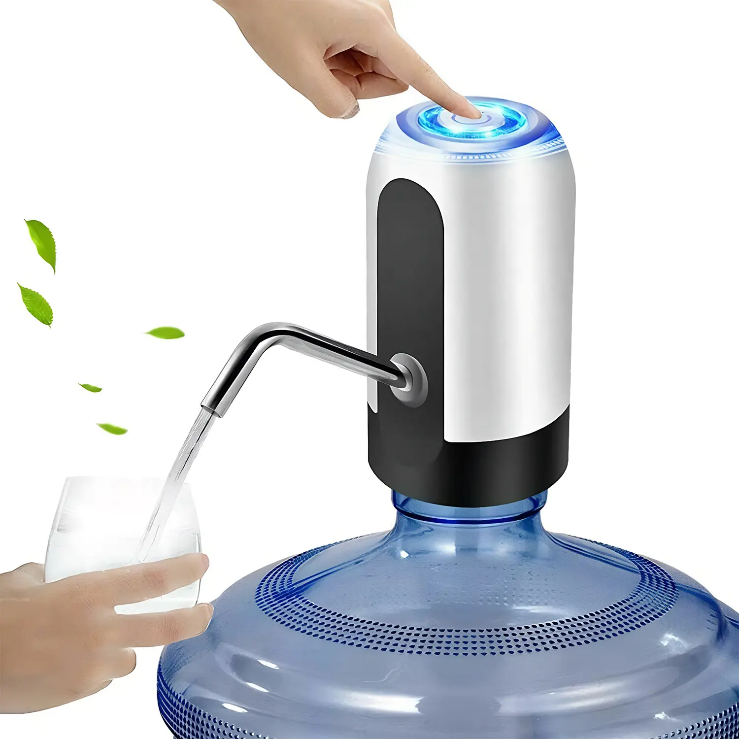 2Pack USB Rechargeable Water Dispenser,Portable Water Table Pump with Battery & USB Charging for 2-5 Gallon Bottles Bottom Loading Portable for Camping & Kitchen Use Automatic Operation Lightweight Compact Design