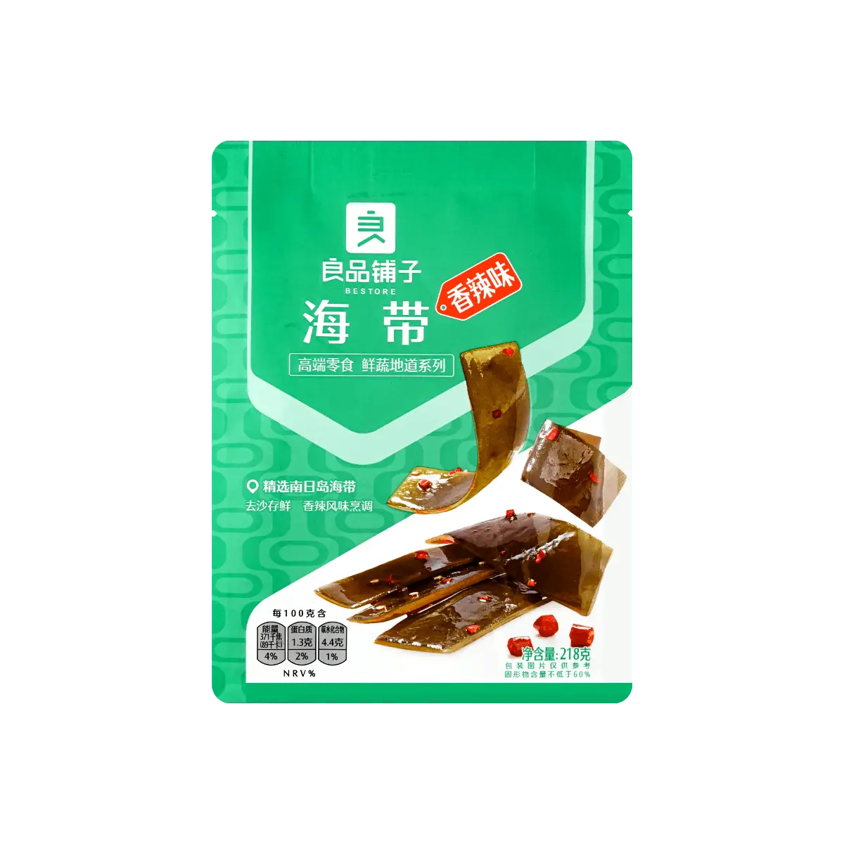 BESTORE Spicy Kelp Seaweed Snack - Savory & Flavorful, 218g